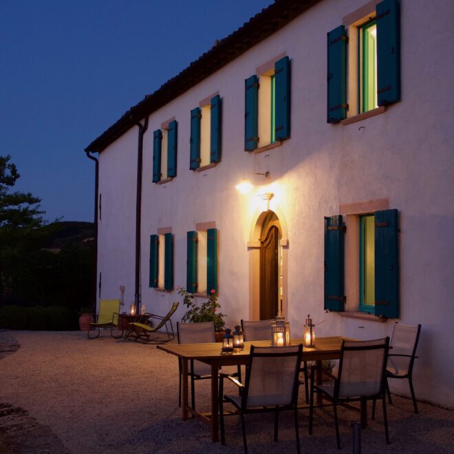 Gästehaus am Abend